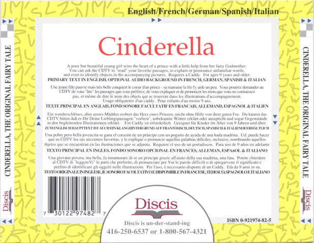 Archivo:Cinderella - The Original Fairy Tale - Trasera.jpg
