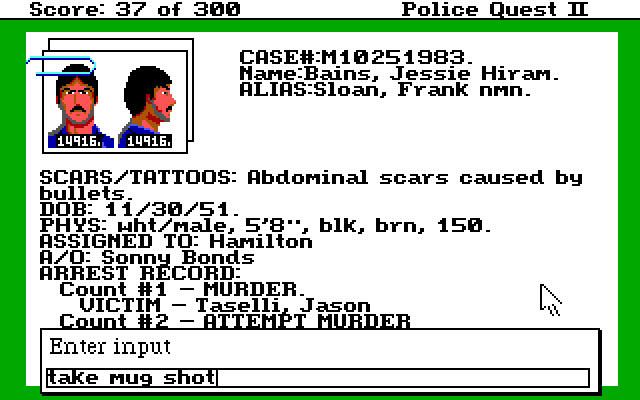 Police Quest 2 - The Vengeance - Compara DOS - 06.png