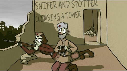 Sniper and Spotter Climbing a Tower - Portada.jpg
