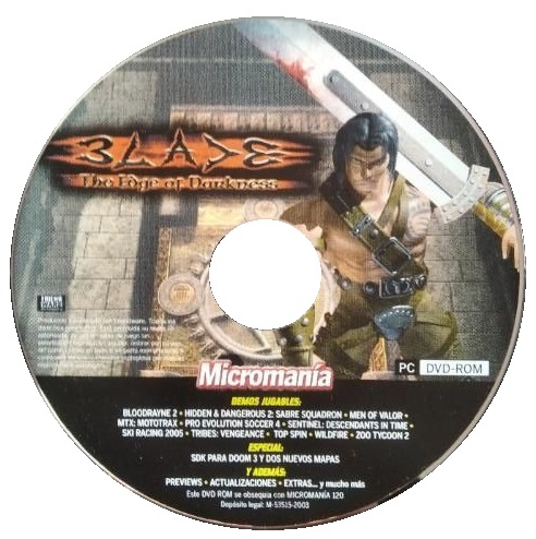 Archivo:Blade - The Edge of Darkness - DVD Micromania.jpg