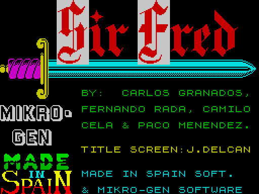 Archivo:Sir Fred - ZX Spectrum - 02.png