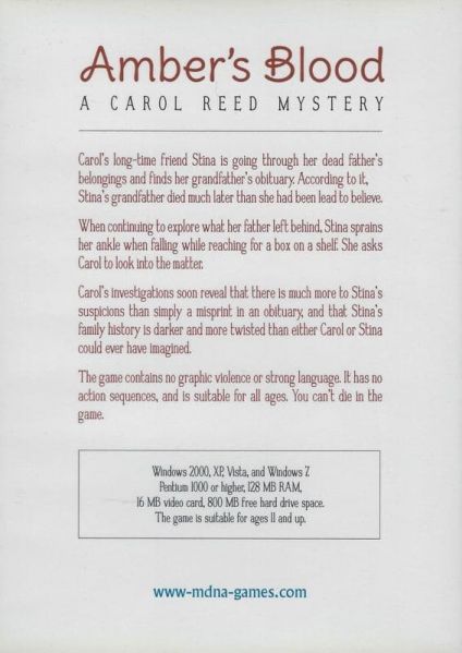 Archivo:Amber's Blood - Trasera.jpg